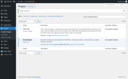 Page screenshot: Plugins &lsaquo; Test site &mdash; WordPress