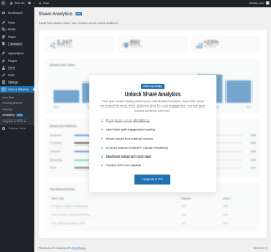 Page screenshot: Icons & Sharing &rarr; Analytics Pro