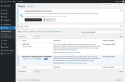 Page screenshot: Plugins &lsaquo; Test site &mdash; WordPress