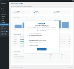 Page screenshot: Icons & Sharing &rarr; Analytics Pro
