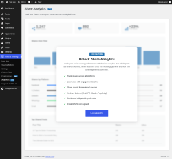 Page screenshot: Icons & Sharing &rarr; Analytics Pro