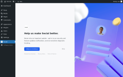 Page screenshot: Social ‹ Test site — WordPress