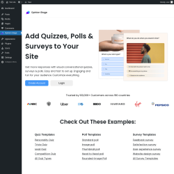 Page screenshot: Opinion Stage