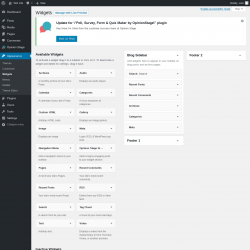 Page screenshot: Widgets ‹ Test site — WordPress