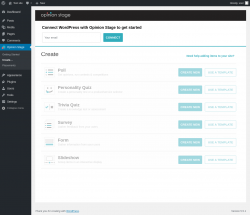 Page screenshot: Opinion Stage → Create…