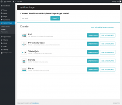 Page screenshot: Opinion Stage → Create…