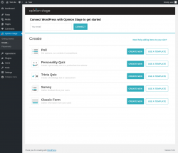 Page screenshot: Opinion Stage → Create…