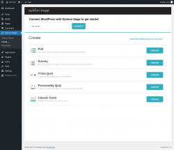 Page screenshot: Opinion Stage → Create…