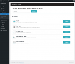 Page screenshot: Opinion Stage → Create…