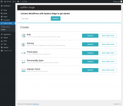 Page screenshot: Opinion Stage → Create…