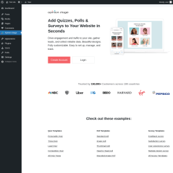 Page screenshot: Opinion Stage