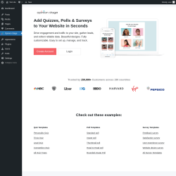 Page screenshot: Opinion Stage