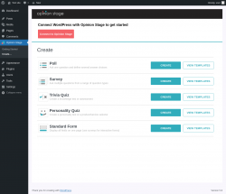 Page screenshot: Opinion Stage → Create…