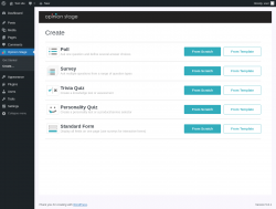Page screenshot: Opinion Stage → Create…