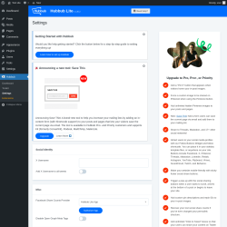 Page screenshot: Hubbub → Settings