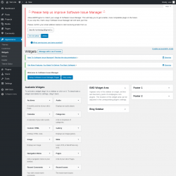 Page screenshot: Widgets ‹ Test site — WordPress