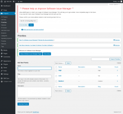 Page screenshot: Projects → Priorities