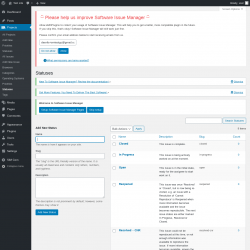Page screenshot: Projects → Statuses