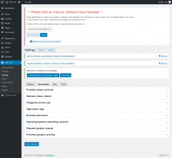 Page screenshot: SIM Com → Settings → Taxonomies