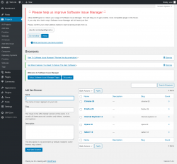 Page screenshot: Projects → Browsers