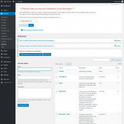 Page screenshot: Projects → Statuses