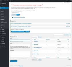 Page screenshot: Projects → Browsers