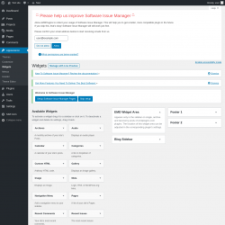 Page screenshot: Widgets ‹ Test site — WordPress
