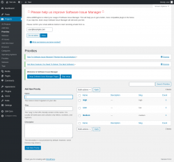 Page screenshot: Projects → Priorities