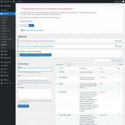 Page screenshot: Projects → Statuses