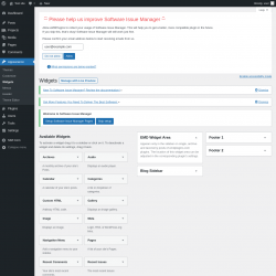 Page screenshot: Widgets ‹ Test site — WordPress