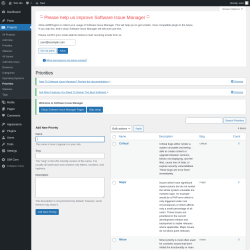 Page screenshot: Projects → Priorities