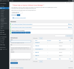 Page screenshot: Projects → Browsers