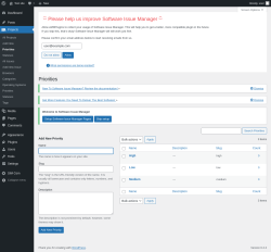 Page screenshot: Projects → Priorities