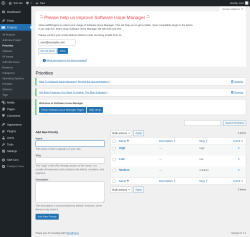 Page screenshot: Projects → Priorities