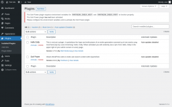 Page screenshot: Plugins ‹ Test site — WordPress