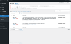 Page screenshot: Plugins ‹ Test site — WordPress