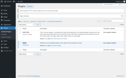 Page screenshot: Plugins ‹ Test site — WordPress