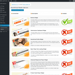 Page screenshot: Soundcloud Master &rarr; Add-ons