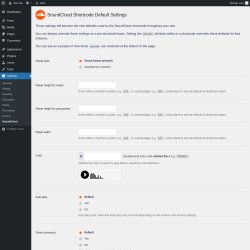 Page screenshot: Settings → SoundCloud