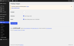 Page screenshot: Settings &rarr; Pixabay Images