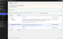 Page screenshot: Plugins &lsaquo; Test site &mdash; WordPress