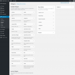 Page screenshot: Widgets ‹ Test site — WordPress
