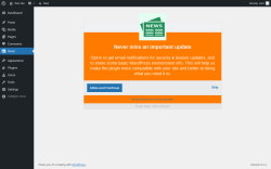 Page screenshot: News ‹ Test site — WordPress
