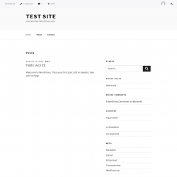 Page screenshot: Test site &ndash; Just another WordPress site