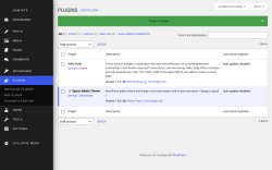 Page screenshot: Plugins &lsaquo; Test site &mdash; WordPress