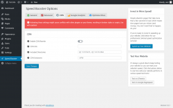 Page screenshot: Speed Booster &rarr;  CDN