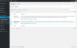 Page screenshot: Plugins ‹ Test site — WordPress