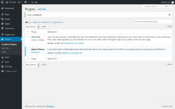 Page screenshot: Plugins ‹ Test site — WordPress