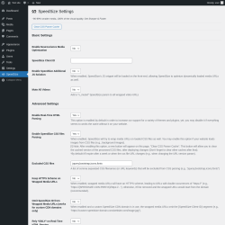 Page screenshot: SpeedSize