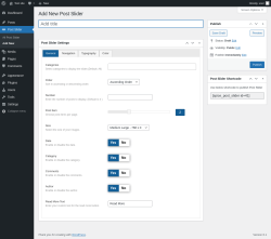 Page screenshot: Post Slider → Add New